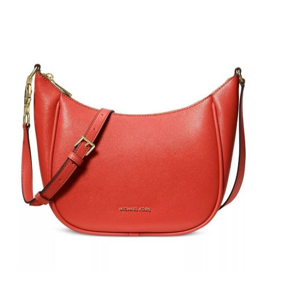 MICHAEL KORS Cheryl smooth leather messenger crossbody bag -Terracota Brown